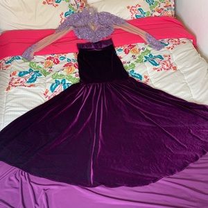 Two piece Purple Prom Dress (worn once)👗